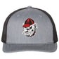 Georgia Bulldogs Vintage 3D Logo Snapback Trucker Hat- Heather Grey/ Black - Ten Gallon Hat Co.