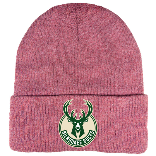 Milwaukee Bucks 3D 12 in Knit Beanie- Heather Cardinal - Ten Gallon Hat Co.