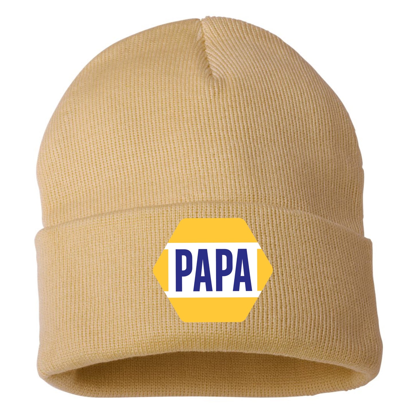 PAPA Know How 3D 12 in Knit Beanie- Camel - Ten Gallon Hat Co.