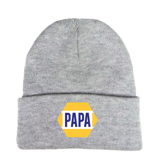 PAPA Know How 3D 12 in Knit Beanie- Heather Grey - Ten Gallon Hat Co.