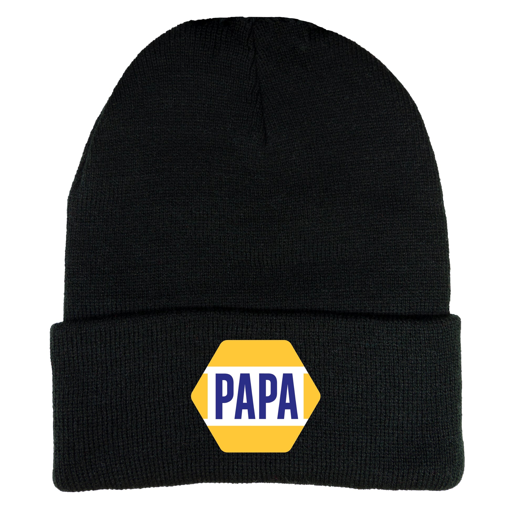 PAPA Know How 3D 12 in Knit Beanie- Black - Ten Gallon Hat Co.
