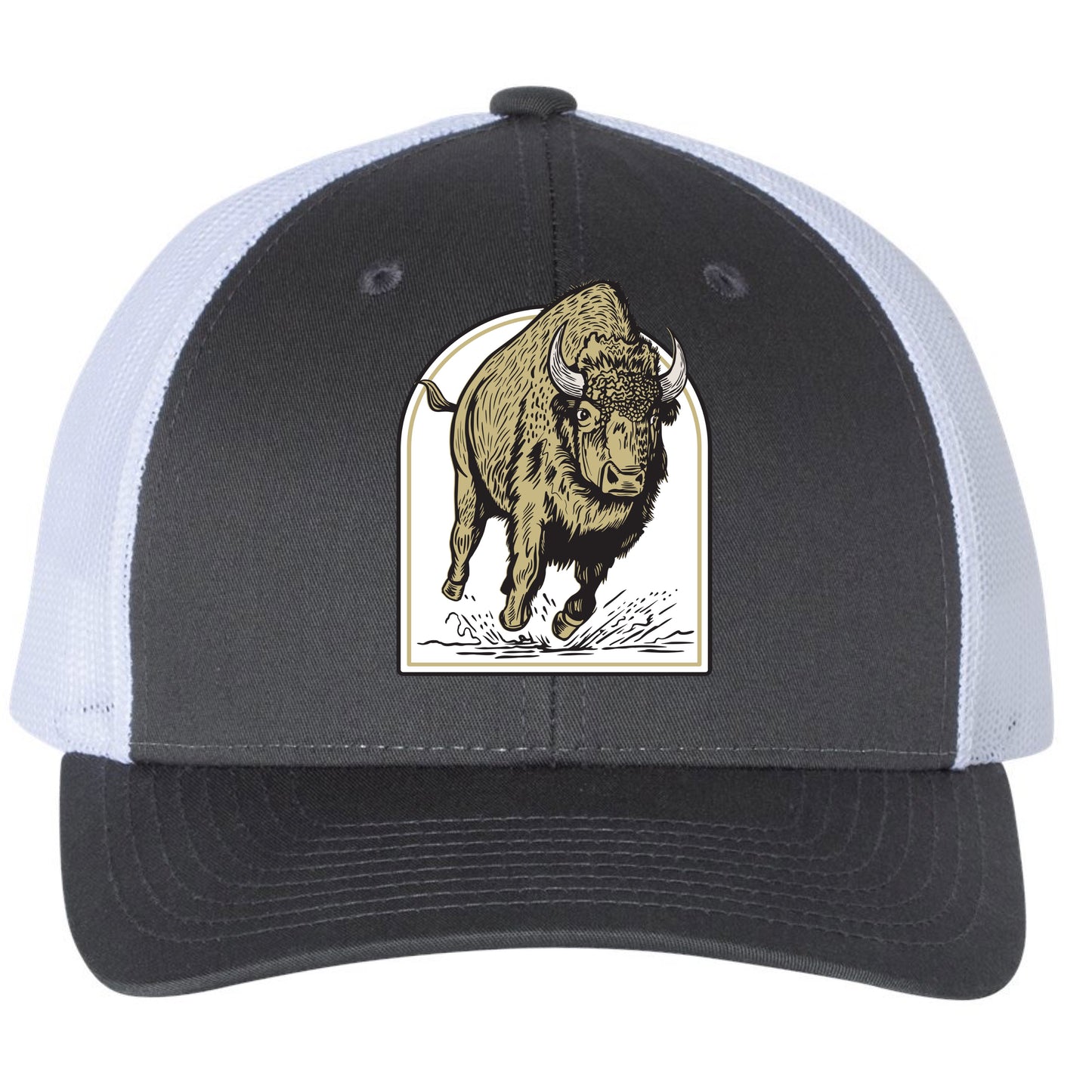Colorado Wild Buffaloes Mascot Series 3D Patch Snapback Trucker Hat- Charcoal/ White - Ten Gallon Hat Co.