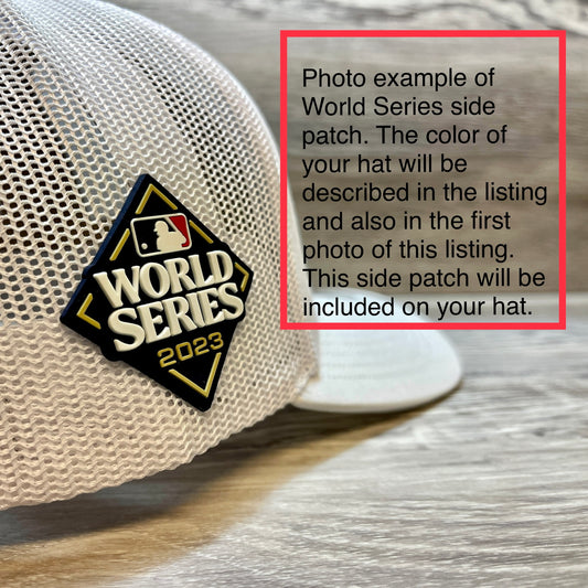 Texas Rangers 2023 World Series 3D Snapback Trucker Hat- Charcoal/ Black - Ten Gallon Hat Co.
