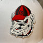 Georgia Bulldogs Vintage 3D Logo 12 in Knit Beanie- Dark Heather Grey - Ten Gallon Hat Co.
