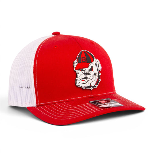 Georgia Bulldogs Retro UGA 3D Snapback Trucker Hat- Red/ White