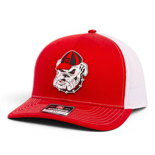 Georgia Bulldogs Retro UGA 3D Snapback Trucker Hat- Red/ White