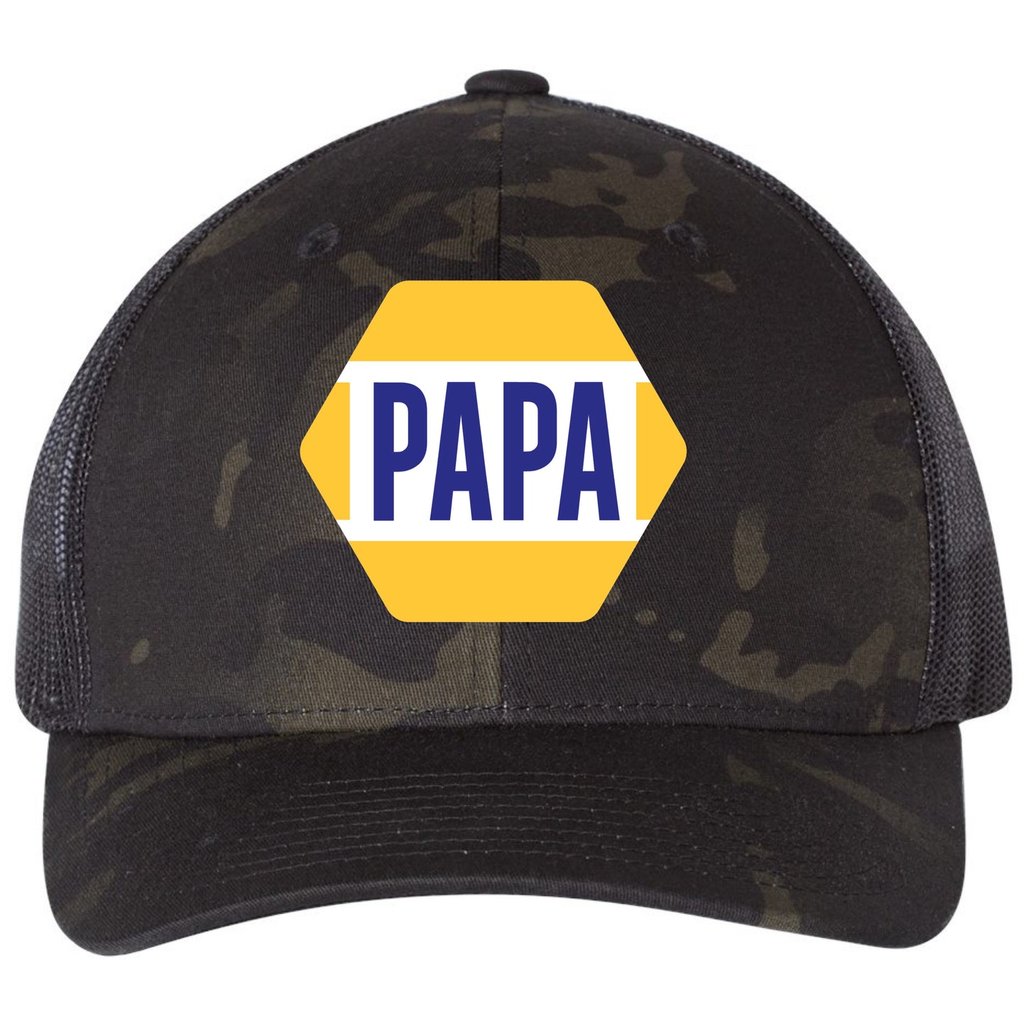 PAPA Know How 3D YP Snapback Trucker Hat- Multicam Black/ Black - Ten Gallon Hat Co.