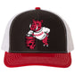 Arkansas Razorbacks- Skull Crushers 3D Snapback Trucker Hat- Black/ White/ Red - Ten Gallon Hat Co.