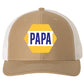 PAPA Know How 3D PVC Patch Hat- Khaki/ White - Ten Gallon Hat Co.