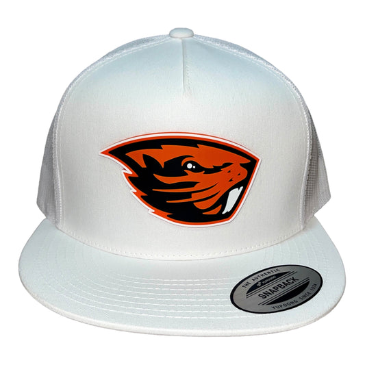 Oregon State Beavers 3D YP Snapback Flat Bill Trucker Hat- White