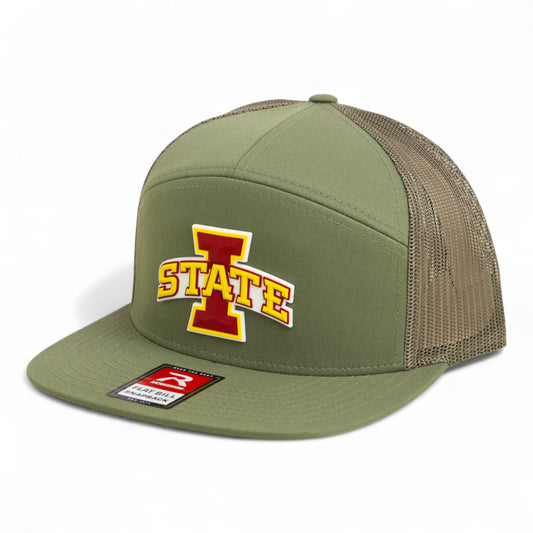 Iowa State Cyclones 3D Snapback Seven-Panel Flat Bill Trucker Hat- Loden Green