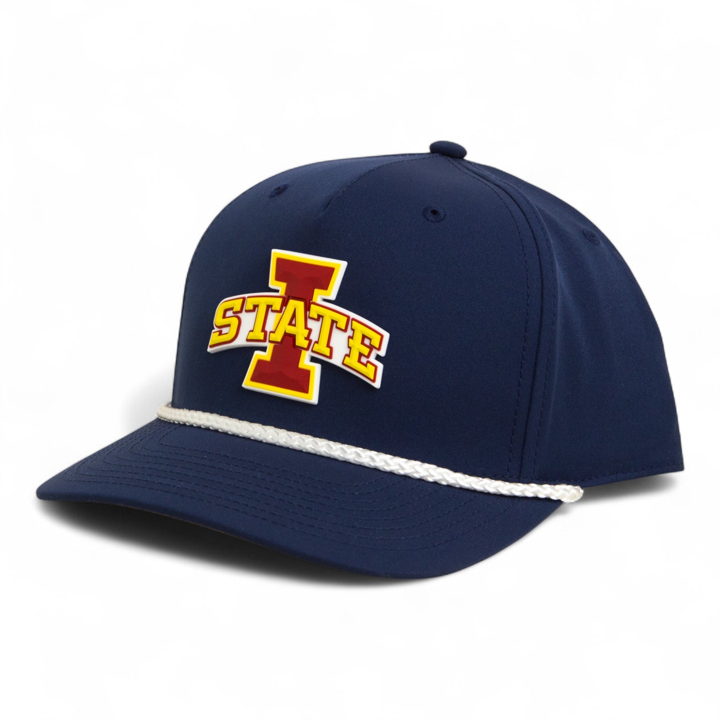 Iowa State Cyclones 3D Five Panel Classic Rope Hat- Navy/ White