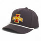 Iowa State Cyclones 3D Five Panel Classic Rope Hat- Charcoal/ White