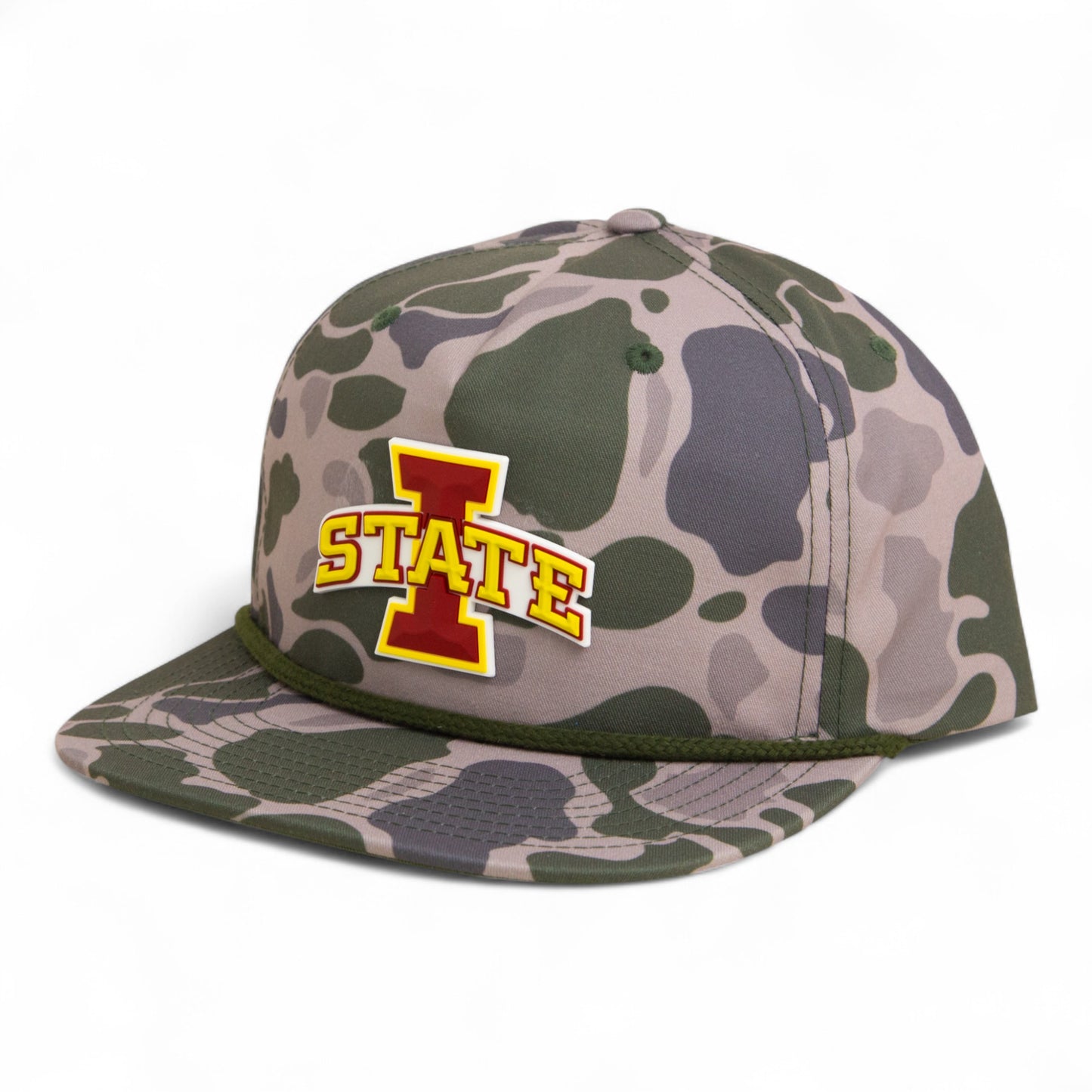 Iowa State Cyclones 3D Umpqua Rope Hat- Marsh Duck Camo/ Olive Green