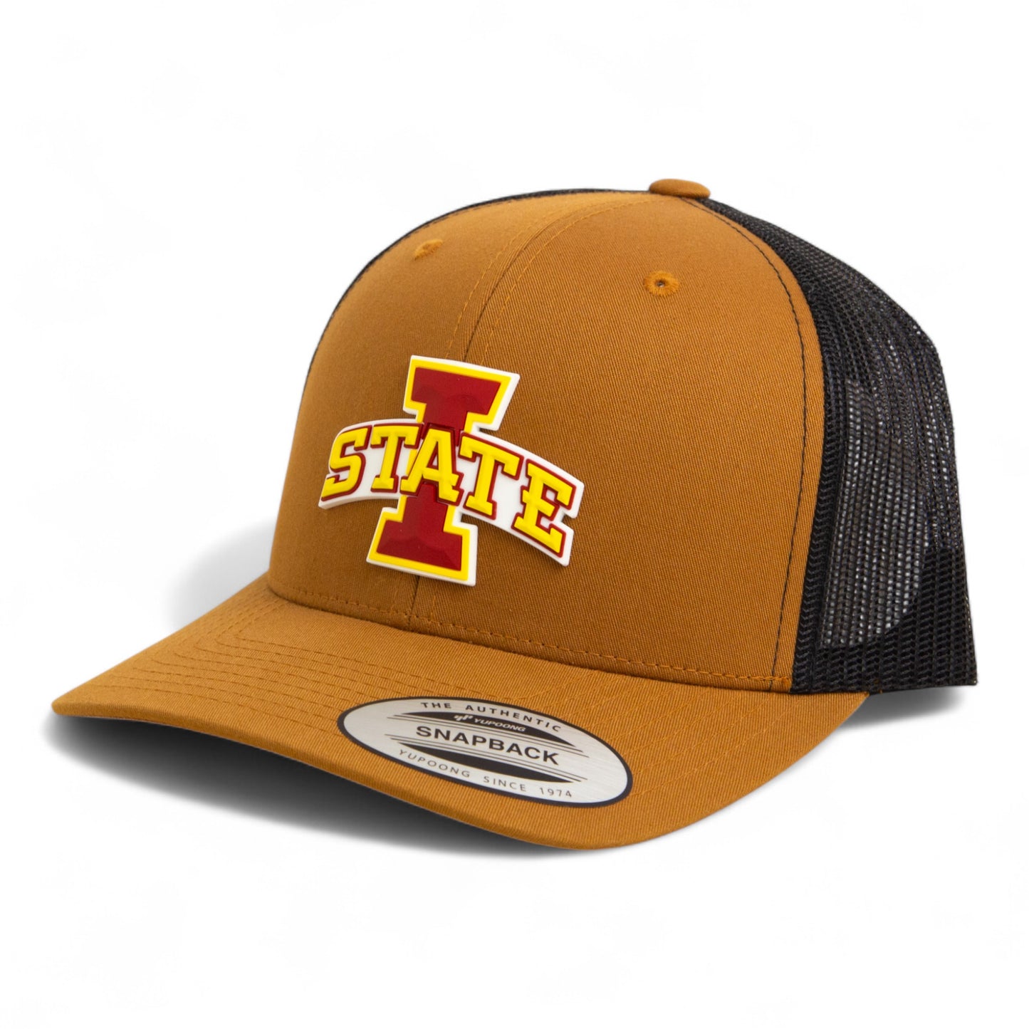 Iowa State Cyclones 3D YP Snapback Trucker Hat- Caramel/ Black