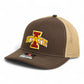 Iowa State Cyclones 3D Snapback Trucker Hat- Brown/ Tan
