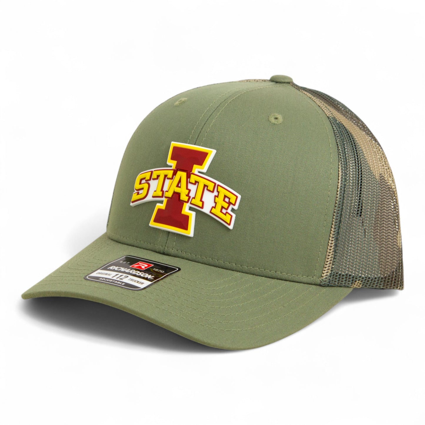 Iowa State Cyclones 3D Snapback Trucker Hat- Loden/ Green Camo