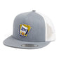 It's Miller Time Arkansas 3D YP Snapback Flat Bill Trucker Hat- Heather Grey/ White