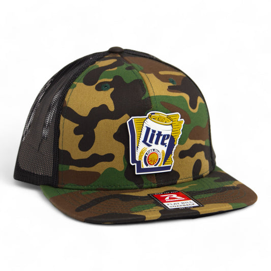 It's Miller Time Arkansas 3D Wool Blend Flat Bill Hat- Army Camo/ Black