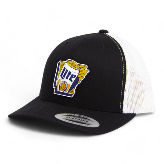 It's Miller Time Arkansas 3D YP Snapback Trucker Hat- Black/ White