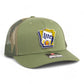 It's Miller Time Arkansas 3D Snapback Trucker Hat- Loden/ Green Camo