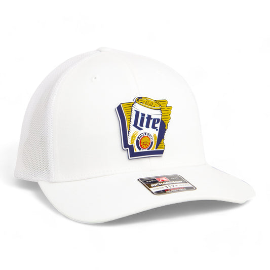 It's Miller Time Arkansas 3D Snapback Trucker Hat- White