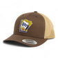 It's Miller Time Arkansas 3D YP Snapback Trucker Hat- Brown/ Tan