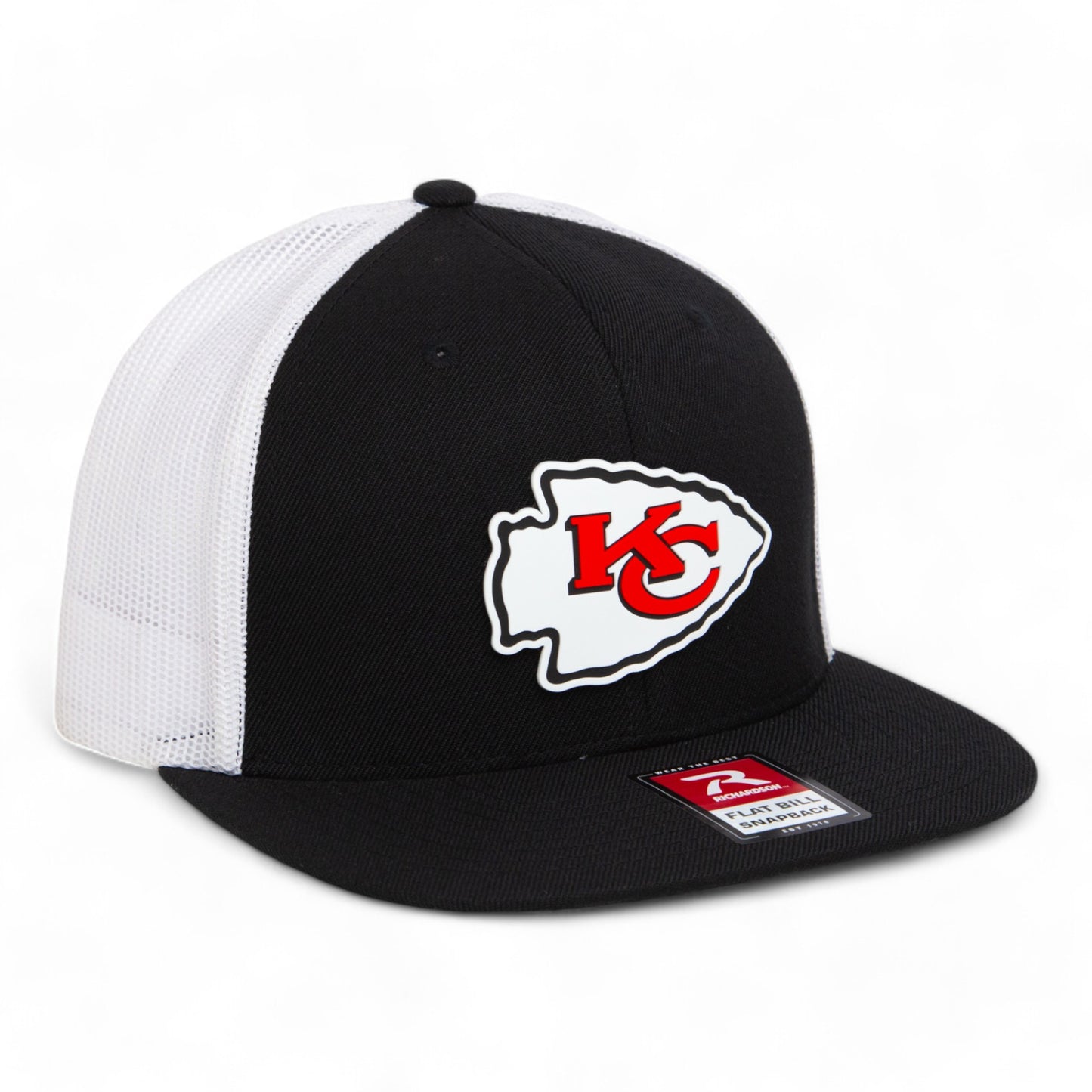 Kansas City Chiefs 3D Wool Blend Flat Bill Hat- Black/ White