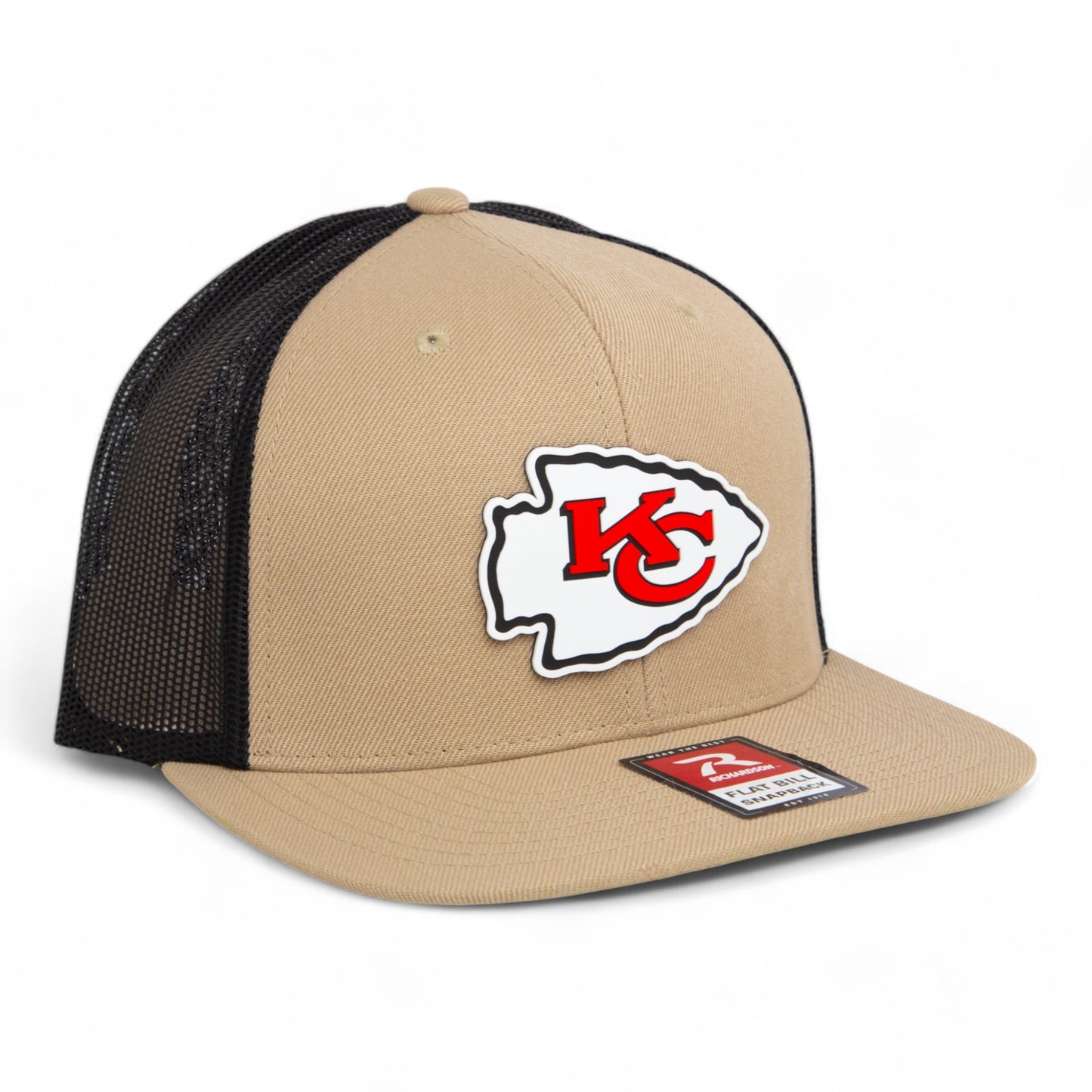 Kansas City Chiefs 3D Wool Blend Flat Bill Hat- Tan/ Black