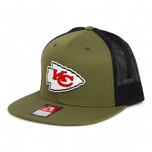 Kansas City Chiefs 3D Wool Blend Flat Bill Hat- Loden/ Black