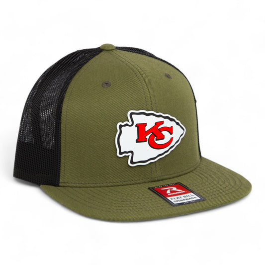 Kansas City Chiefs 3D Wool Blend Flat Bill Hat- Loden/ Black