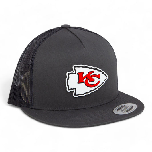 Kansas City Chiefs 3D YP Snapback Flat Bill Trucker Hat- Charcoal/ Black