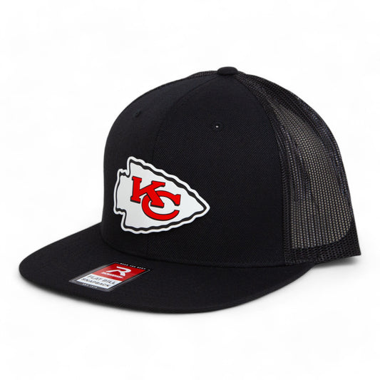 Kansas City Chiefs 3D Wool Blend Flat Bill Hat- Black