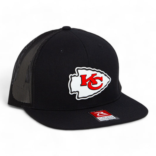 Kansas City Chiefs 3D Wool Blend Flat Bill Hat- Black