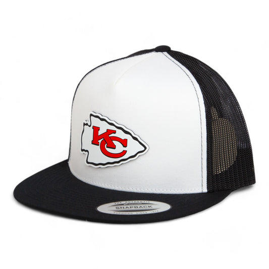 Kansas City Chiefs 3D YP Snapback Flat Bill Trucker Hat- White/ Black