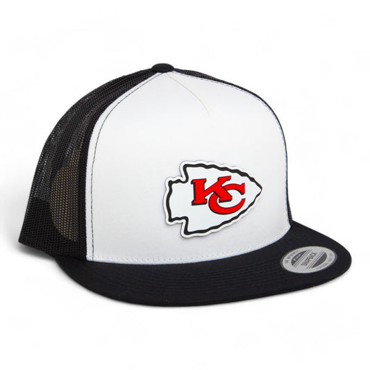 Kansas City Chiefs 3D YP Snapback Flat Bill Trucker Hat- White/ Black