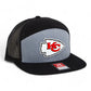 Kansas City Chiefs 3D Snapback Seven-Panel Flat Bill Trucker Hat- Heather Grey/ Black