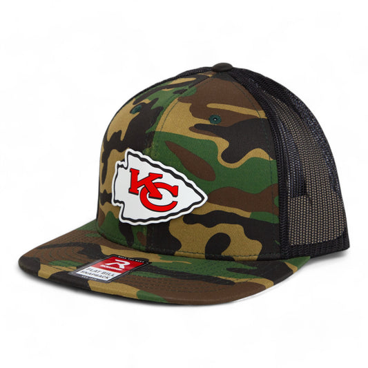 Kansas City Chiefs 3D Wool Blend Flat Bill Hat- Army Camo/ Black