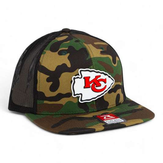 Kansas City Chiefs 3D Wool Blend Flat Bill Hat- Army Camo/ Black