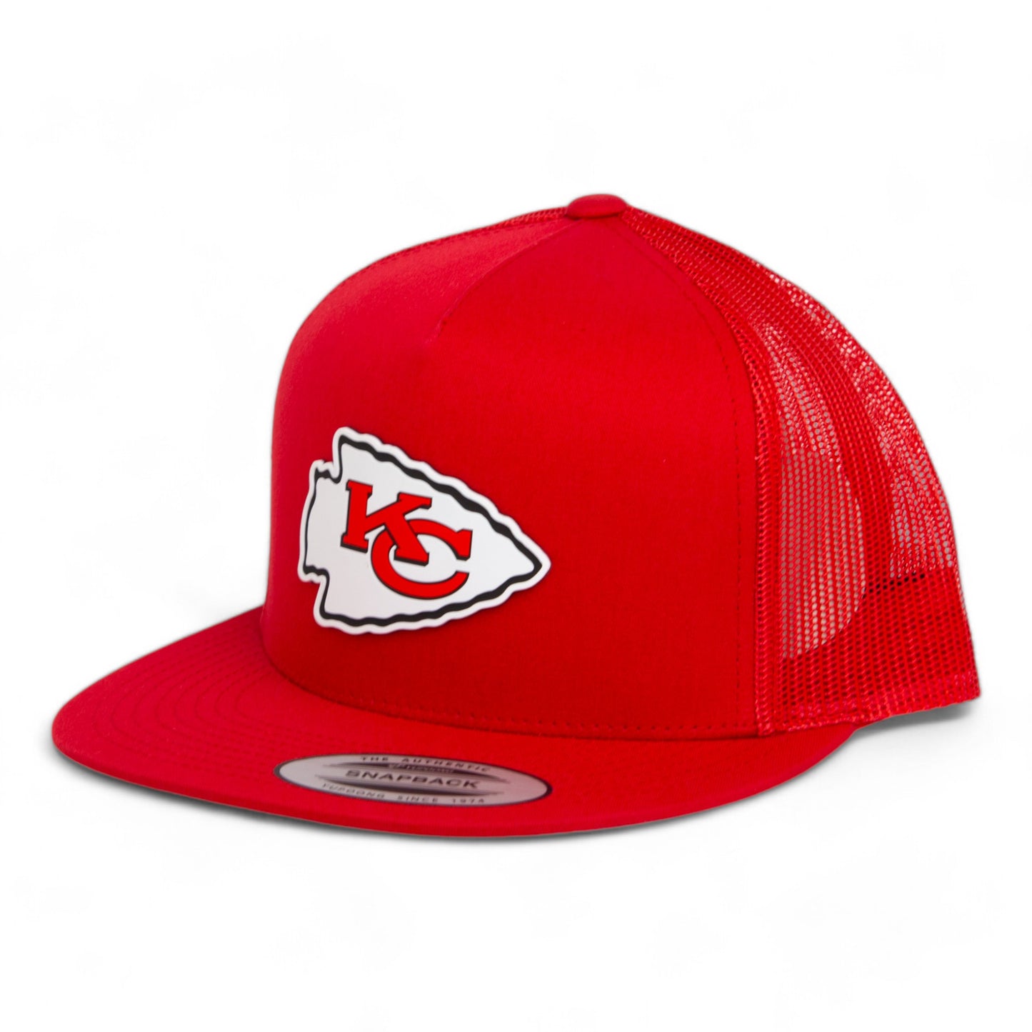 Kansas City Chiefs 3D YP Snapback Flat Bill Trucker Hat- Red