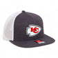 Kansas City Chiefs 3D Wool Blend Flat Bill Hat- Heather Charcoal/ White