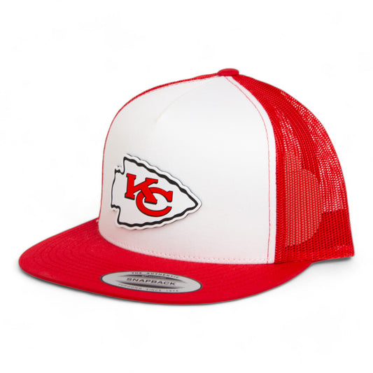 Kansas City Chiefs 3D YP Snapback Flat Bill Trucker Hat- White/ Red