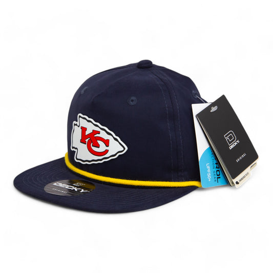 Kansas City Chiefs 3D Classic Rope Hat- Navy/ Gold