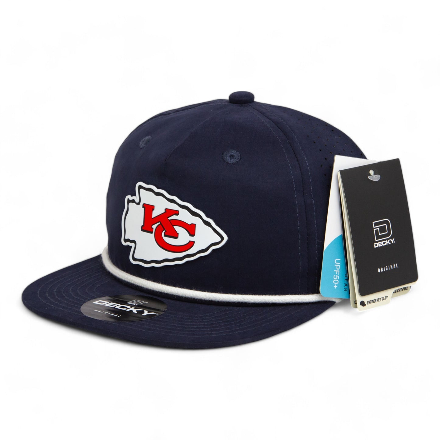 Kansas City Chiefs 3D Perforated Rope Hat- Navy/ White