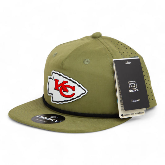 Kansas City Chiefs 3D Perforated Rope Hat- Loden/ Black