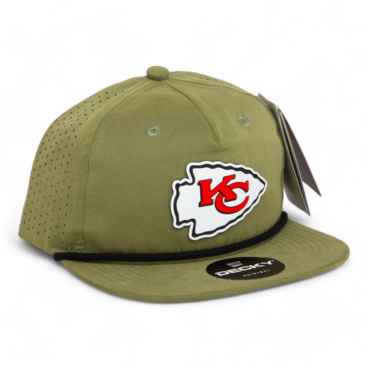 Kansas City Chiefs 3D Perforated Rope Hat- Loden/ Black