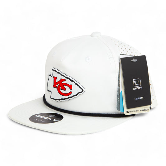 Kansas City Chiefs 3D Perforated Rope Hat- White/ Black