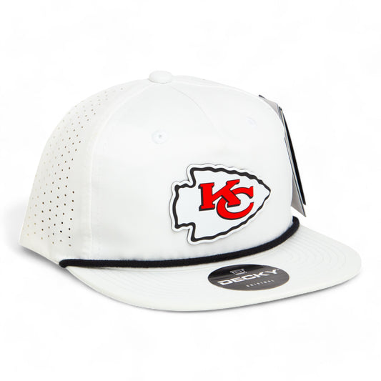 Kansas City Chiefs 3D Perforated Rope Hat- White/ Black