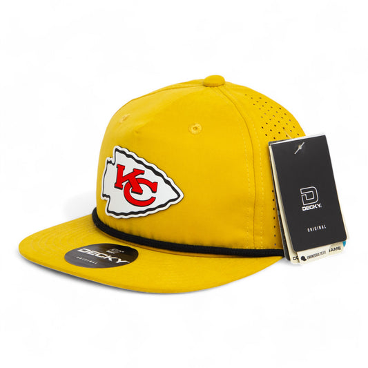 Kansas City Chiefs 3D Perforated Rope Hat- Biscuit/ Black