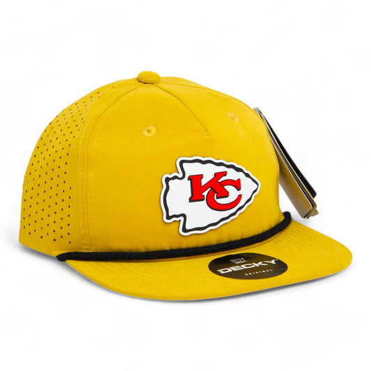 Kansas City Chiefs 3D Perforated Rope Hat- Biscuit/ Black